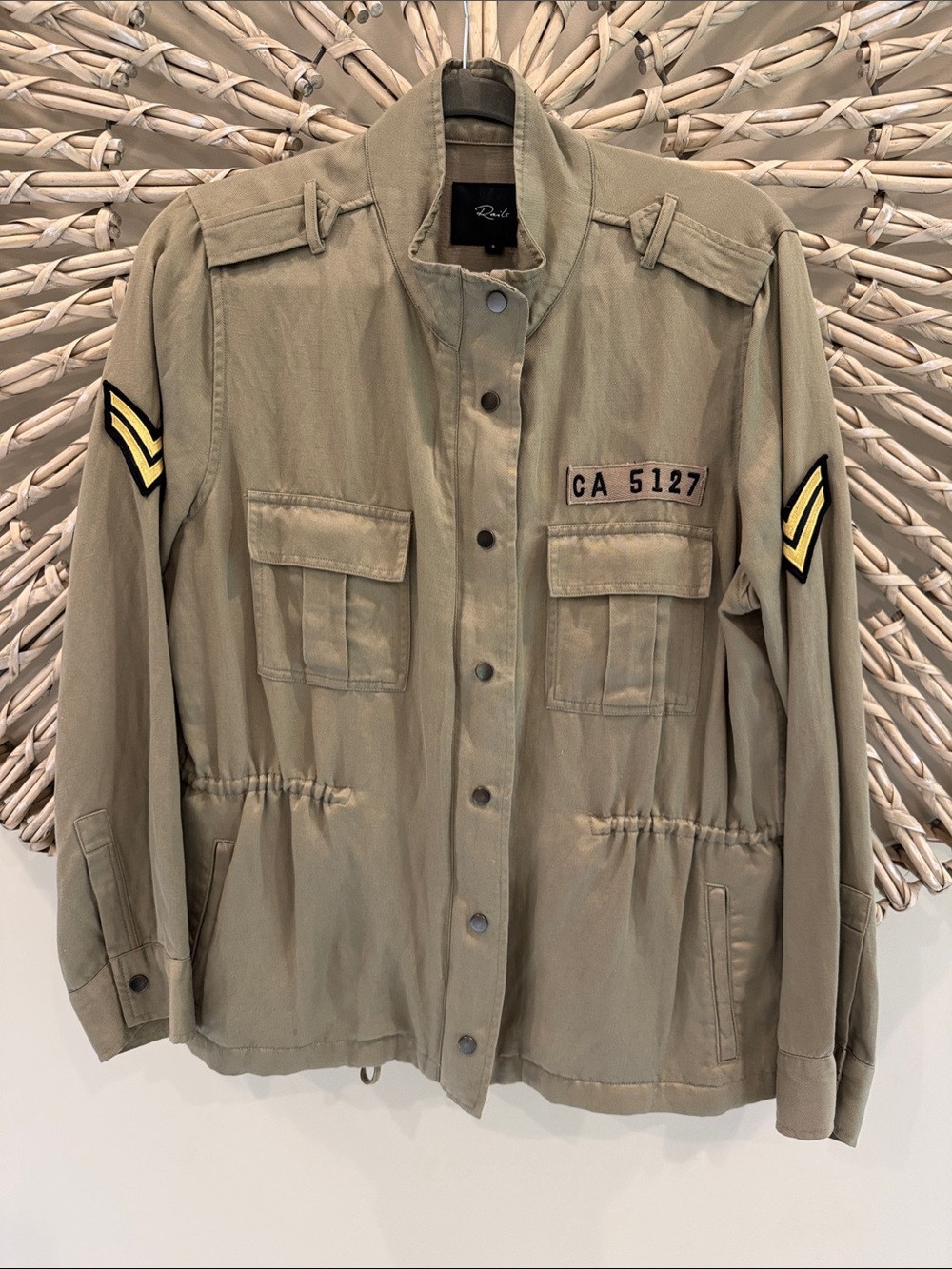 Rails Olive Green Military Patch Field Jacket. Never Worn.